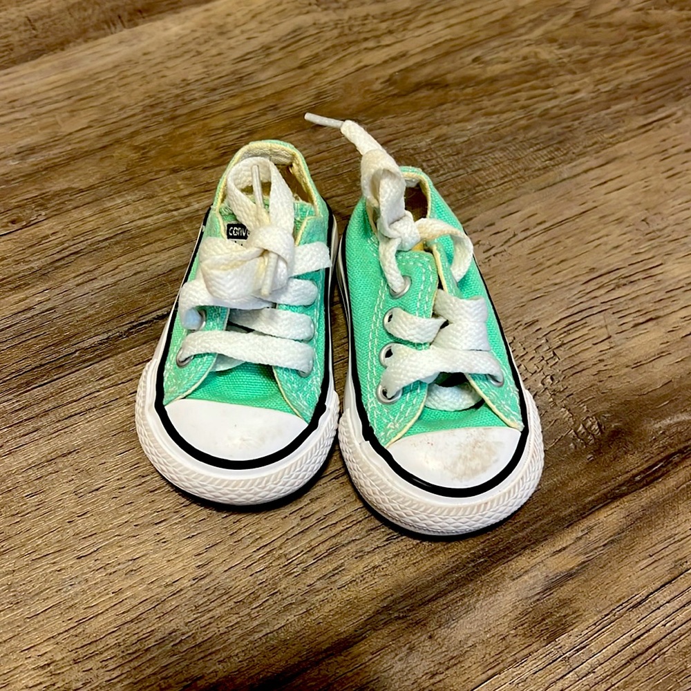 Size 2 teal converse. Good used condition